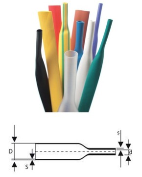 Rura termokurczliwa RC 12,7/6,4 niebieska