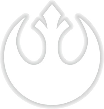 VAR Naklejka STAR WARS REBELIA 10x10,5 BIAŁA