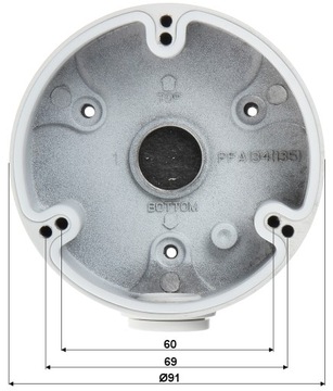 КОРОБКА ДЛЯ КРЕПЛЕНИЯ КАМЕРЫ DAHUA PFA135