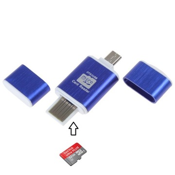 Хост-адаптер устройства чтения USB OTG Адаптер карты памяти Micro SD/SDHC/SDXC