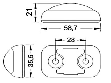 Водонепроницаемая светодиодная лампа TRUCK TRUCK BUS OUTLINE 12V 24