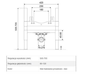 ОТЛИЧНАЯ СТОЙКА ДЛЯ БИДЕ SHIRO INEX.SH505.420