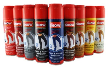 SHOW Renowator w sprayu do zamszu nubuku butów 250ml do wyboru 11 kolorów