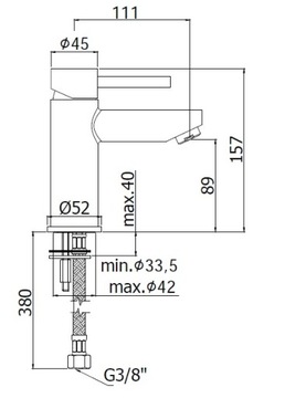 PAFFONI STICK BATERIA UMYWALKOWA+KLIK-KLAK SK071