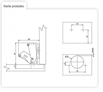 ПЕТЛЯ МЕБЕЛЬНАЯ 165-175 ГРАДУСОВ AGV FI35 AMIX x2 ШТ.