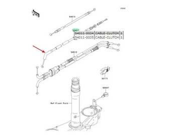 ТРОС СЦЕПЛЕНИЯ Kawasaki ZX10R 2004-2005 гг.