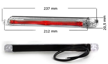 LAMPA OBRYSOWA OBRYSÓWKA CZERWONA LED DŁUGA WAŚ184