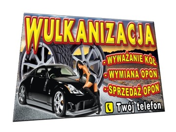 BANER REKLAMOWY WULKANIZACJA SERWIS WYMIANA OPON