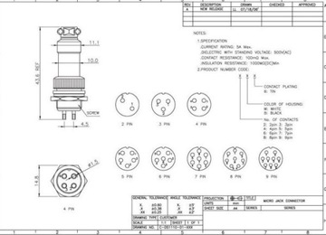 РАЗЪЕМ вилка+розетка MINI NC/CB 4pin МЕТАЛЛ (1957 г.)