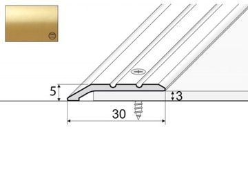 Listwa mocująca do wykładzin A01 ZŁOTO 180cm