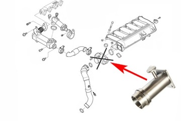 F69 ЗАМЕНА ЗАГЛУШКИ EGR ФЛАНЕЦ BMW комплект 7792077