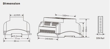 КОНТРОЛЛЕР DMX LED RGBW 24x3A, 12–24 В постоянного тока, DIN-РЕЙКА