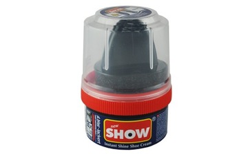 SHOW Krem pasta wosk do skór butów z gąbką 50ml kolor granatowy