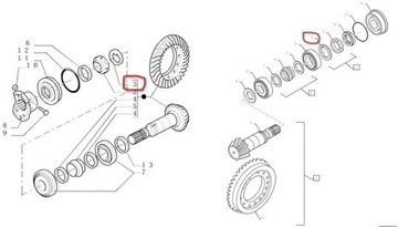 Шайба переднего заднего моста CNH 9968031 Case 580M