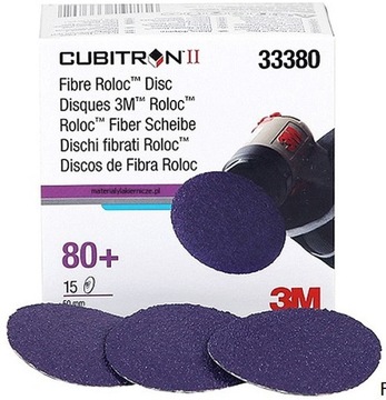 3M 33380 CUBITRON II FIBROWY DYSK 50mm ROLOC P80+