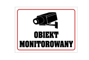 Tabliczka pcv OBIEKT MONITOROWANY 29x40