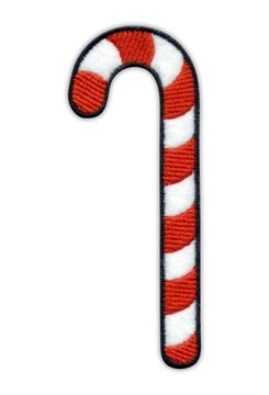 Naszywka CANDY CANE czerwony lizak na Święta HAFT