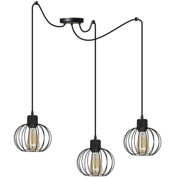 LAMPA WISZĄCA PAJĄK LOFT REGULOWANA METAL EDISON