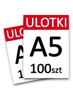 Ulotki A5 100szt. jednostronne