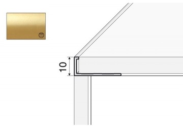 A51 Listwa krawędziowa 10mm ZŁOTO 200cm