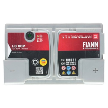 Аккумулятор FIAMM Titanium PRO L3 80P 80 Ач 730 А