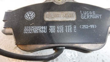 ТОРМОЗНЫЕ КОЛОДКИ ПЕРЕДНИЕ VW T4 7D069815B OEM