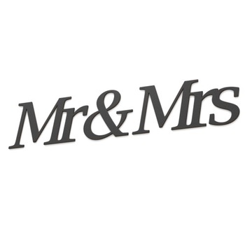 3D деревянные надписи на стене - Mr & Mrs