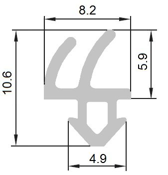 Уплотнители окон REHAU KR-10A, СЕРЫЕ