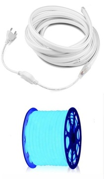 TAŚMA NEON LED 230 WODOODPORNY ZESTAW 10 NIEBIESKI
