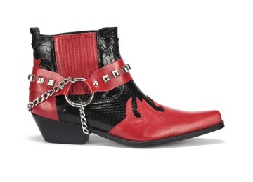 Kowbojki z ćwiekami, model 630 skóra NOWOŚĆ !!