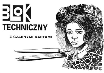 Blok techn. z czarnymi kartkami A3-10