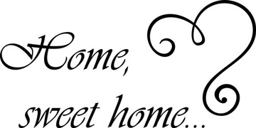 Naklejka na ścianę napis cytat dekoracja pokoju Home sweet home 100 cm
