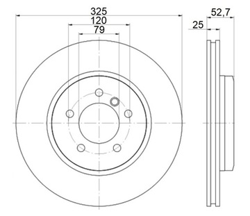 MIKODA 0448 GT ДИСКИ, КОЛОДКИ BMW 3 E46 перед 325мм