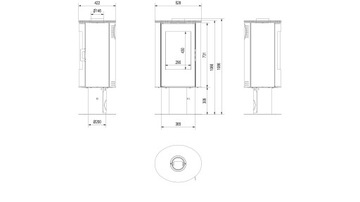 фото ориг. №11, Stove steel on tree fireplace goat ab bookbinder on leg 8kw fi150 eco-project
