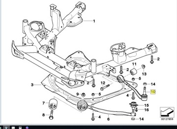 Wahacz lewy skośny BMW X5 E53 nr. 31126769717