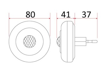 НОЧНИК 230В LED С ДАТЧИКОМ ДВИЖЕНИЯ 1ВТ