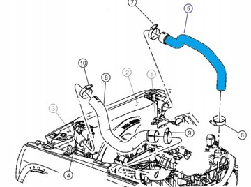 Rura intercooler Jeep CHEROKEE 2.5 2.8 CRD 05-07