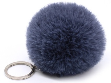 POMPON BRELOK KRÓLICZY OGON ZAWIESZKA DO KLUCZY