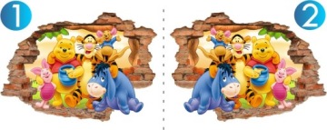 3D наклейки на стену Винни Пух Эльза 160см