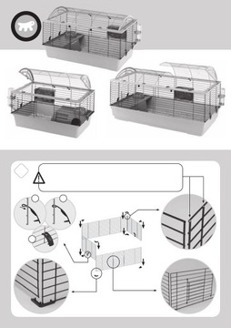 Большая клетка для кроликов для морских свинок FERPLAST CASITA 100