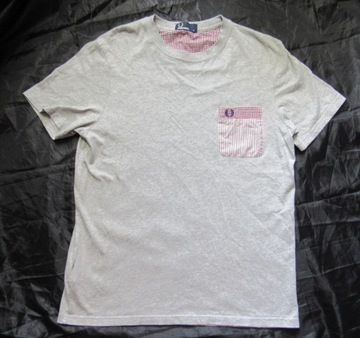 FRED PERRY/ Kieszonka ORYGINALNY SZARY T SHIRT/ M