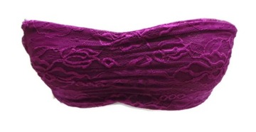 BERSHKA TOP S CIEMNA PURPURA KORONKA !