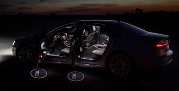 СВЕТОДИОДНЫЕ ПОДСВЕТКИ ЛОГОТИПА 2x ДВЕРИ AUDI A4 B6 B7 B8 AUDI A4