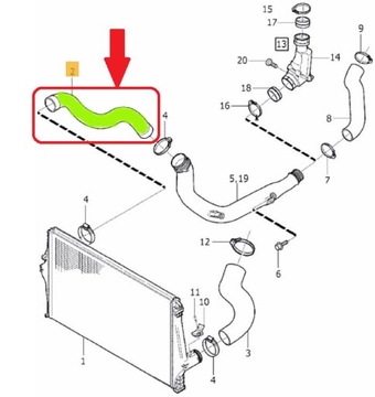 ШЛАНГ ТУРБОИНТЕРКУЛЕРА VOLVO XC90 2.4 D5