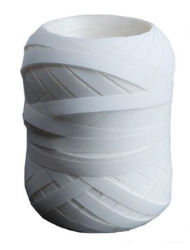 Wstążka kokon 60m biała pastelowa balony