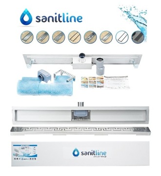 SANITLINE Линейный слив 60см Комплект + схемы PL