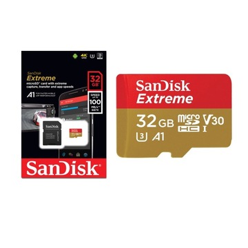 Sandisk Extreme microSDXC 32 ГБ V30 (100 МБ/с)