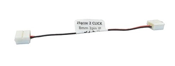 Złączka LED 8mm IP65 2pin taśma-taśma + przewód