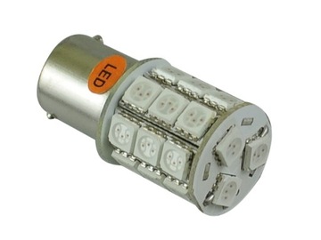 żarówka LED P21W ba15s 24 UHP 12v 24v pomarańczowa
