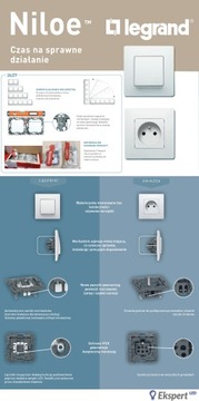 LEGRAND NILOE Розетка одинарная 2P+Z белая 764540